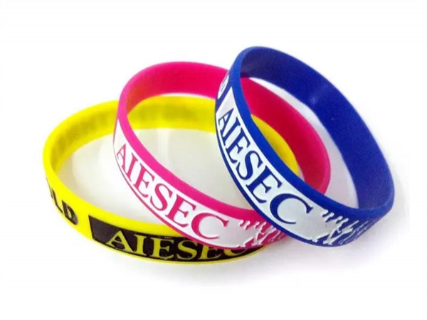 What do different colored silicone wristbands represent?